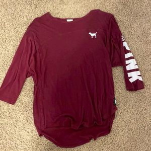 Purple red color PINK long t-shirt